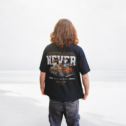 Never Give Up Oversized Tee