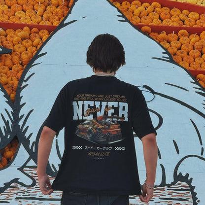 Never Give Up Oversized Tee